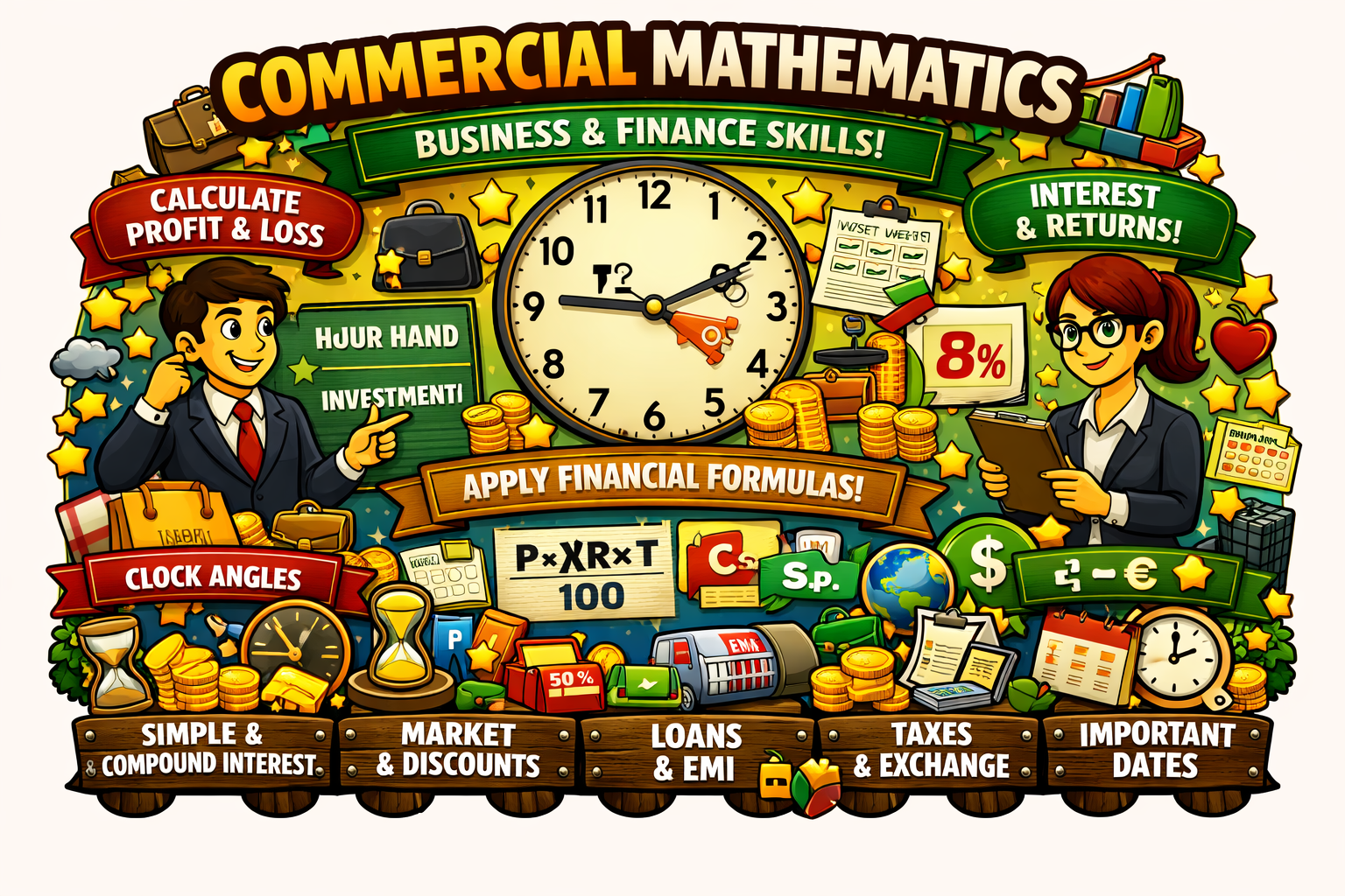 Commercial Mathematics concept
