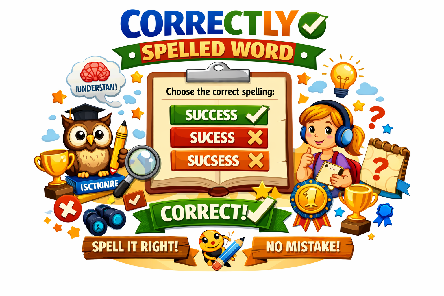 Correctly spelled word concept