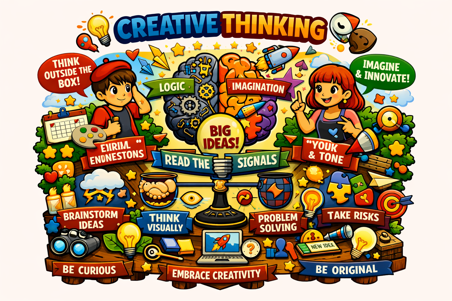 Creative thinking ideas and innovation concept