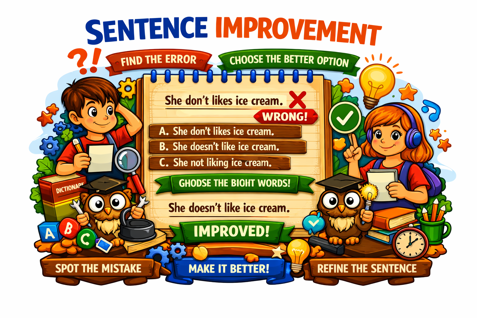 Sentence improvement concept