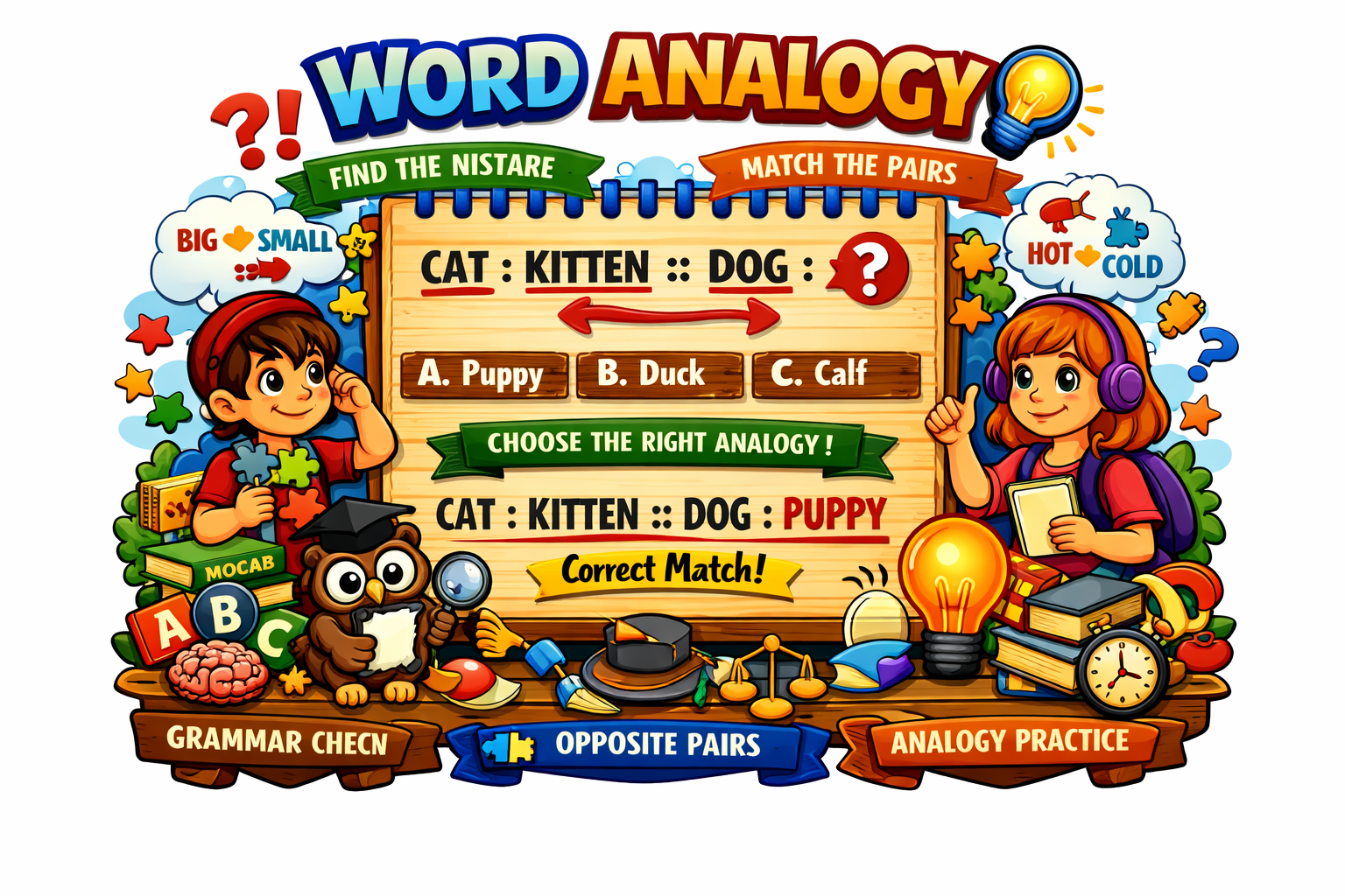 Word analogy concept